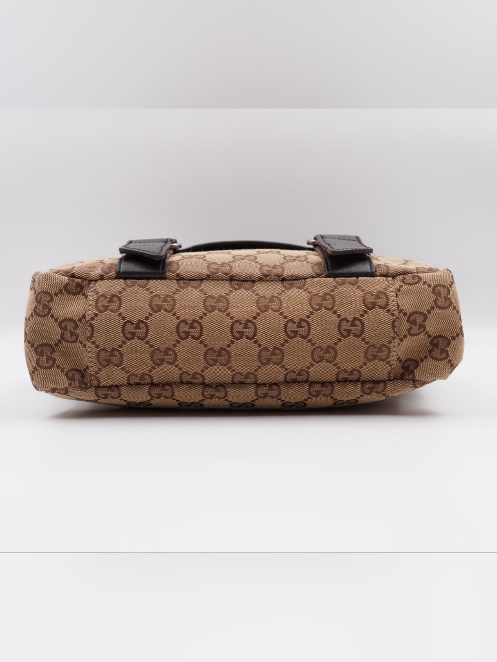CG38 💗 Gucci GG Canvas Leather Monogram Crossbody Messenger Bag - Picture 10 of 11